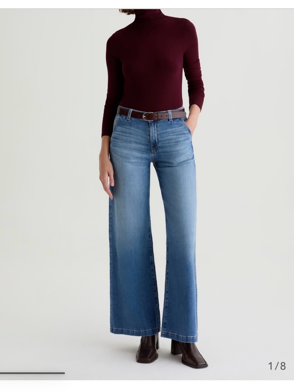 AG Adriano Goldschmied “Stella” Low-slung palazzo Wide-Leg Jeans, 30” inseam - Picture 14 of 14
